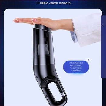 Vizes- és száraz porszívó autóhoz és otthonhoz vízabszorpcióval, 120W, szívóerő 9000, 62000 rpm, töltéses üzemmód
