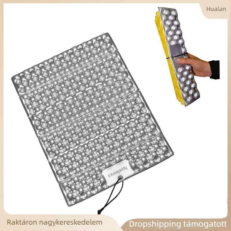Összecsukható kemping matrac flanel anyagból, egy személyre, zárt cellás hab, súly 1,0 kg