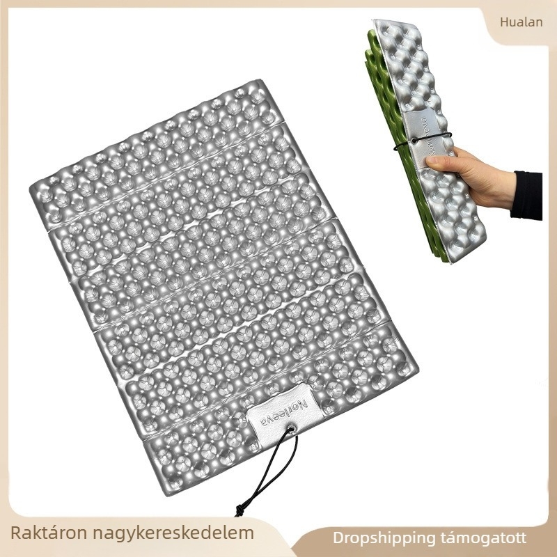 Összecsukható kemping matrac flanel anyagból, egy személyre, zárt cellás hab, súly 1,0 kg