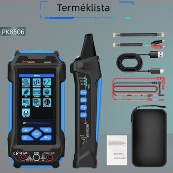 i-pook Többcélú hálózati kábel-tesztelő PK8506/PK8508/PK8509 – Hálózati kábel hossz mérés, Optikai teljesítmény, POE teszt, 5V tápegység