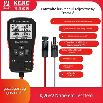 Kejie Kj26pv – nagy teljesítményű napelemes modul teszter MPPT feszültség és áram mérés