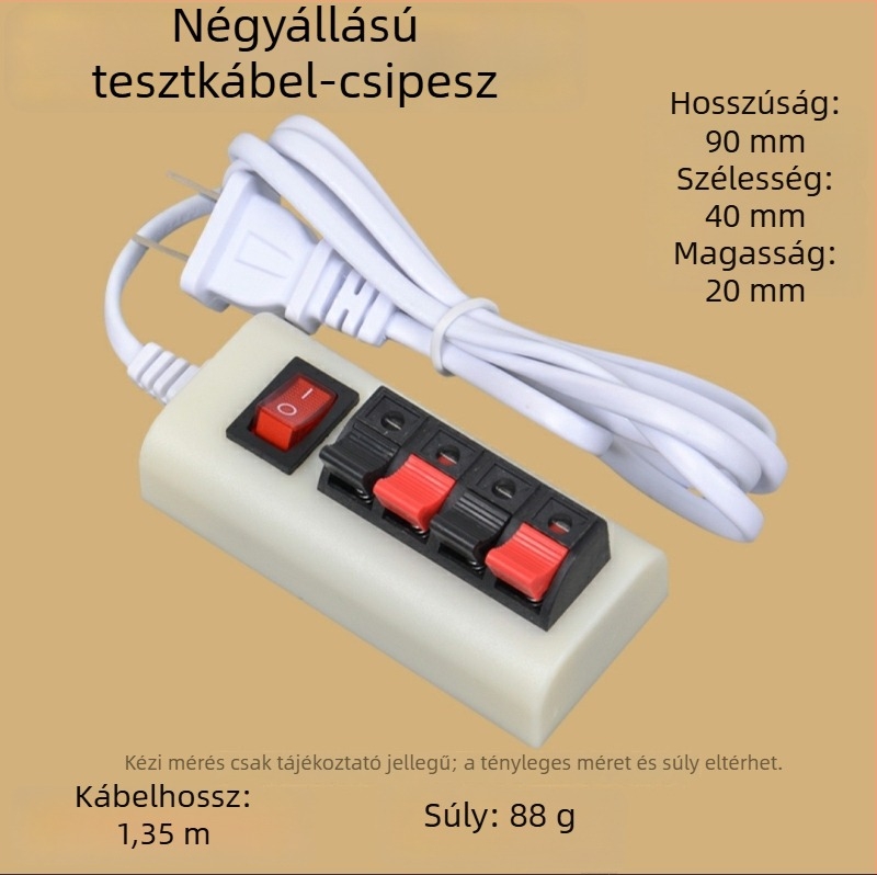 LED fényerő-tesztelő csipesz kapcsolóval öregedés és vezetékcsík teszteléséhez, LED chip és panel