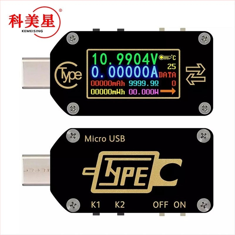 Magas pontosságú TC66 PD protokoll detektor gyors töltéshez Type-C feszültség- és áramerősségmérővel, USB-multiméter