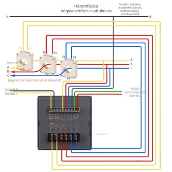 Yongnuo M19 kétirányú elektromos energia-mérő, feszültség, áram, teljesítmény és frekvencia mérésével — 220 V, 5 A