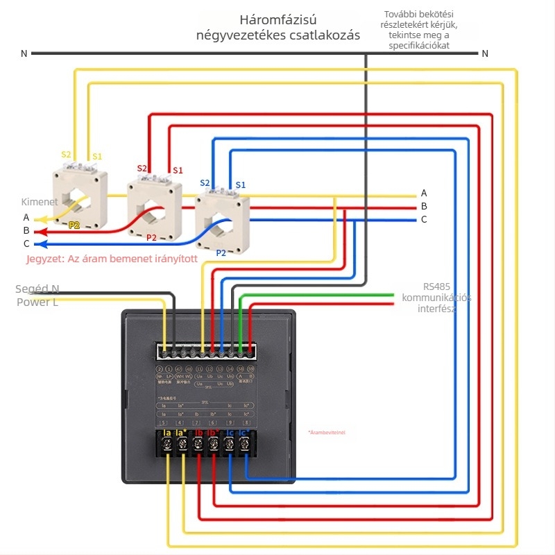 Yongnuo M19 kétirányú elektromos energia-mérő, feszültség, áram, teljesítmény és frekvencia mérésével — 220 V, 5 A