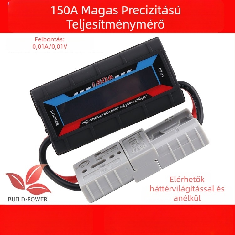 RC modell teljesítmény-mérő és analizátor Anderson dugóval, 150A kapacitás, márka build.power