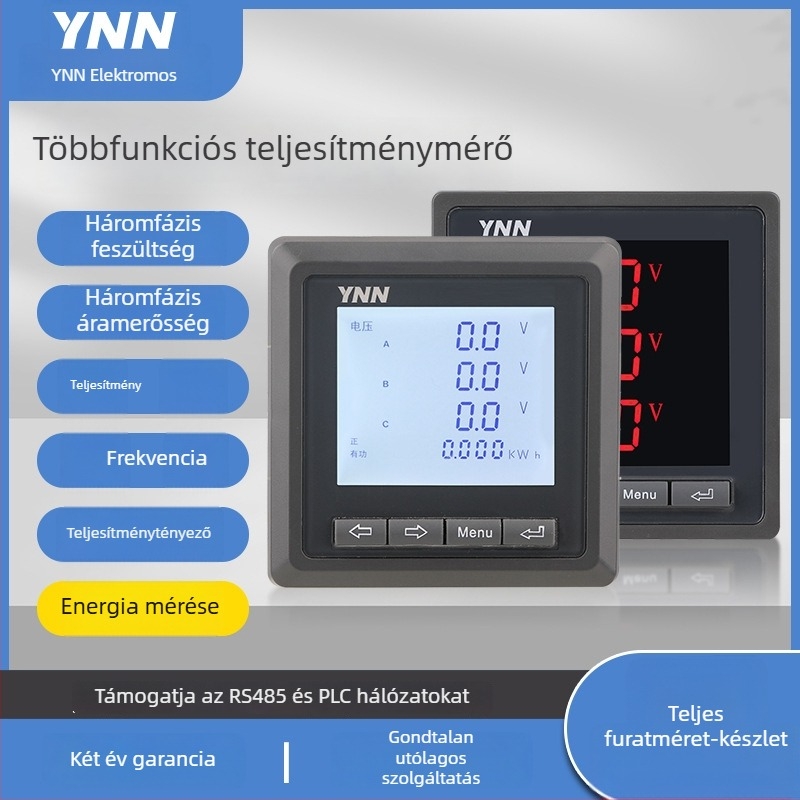 Yongnuo PAC ZPAC603/604 áram- és feszültség-multiműködésű mérő RS485-ös kommunikációval, kétirányú energiameghatározás, 5 A, 220 V
