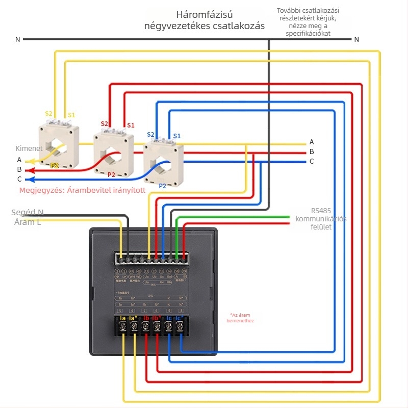 Teljesítménymérő D96 Yongnuo, referenciafeszültség 220V, alapáram 5A, bidirekcionális energia mérése, többfunkciós, kommunikációs