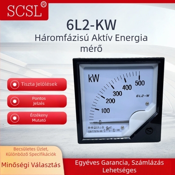 Háromfázisú aktív teljesítmény-mérő, modell 6L2, 380V, pontossági osztály 2,5