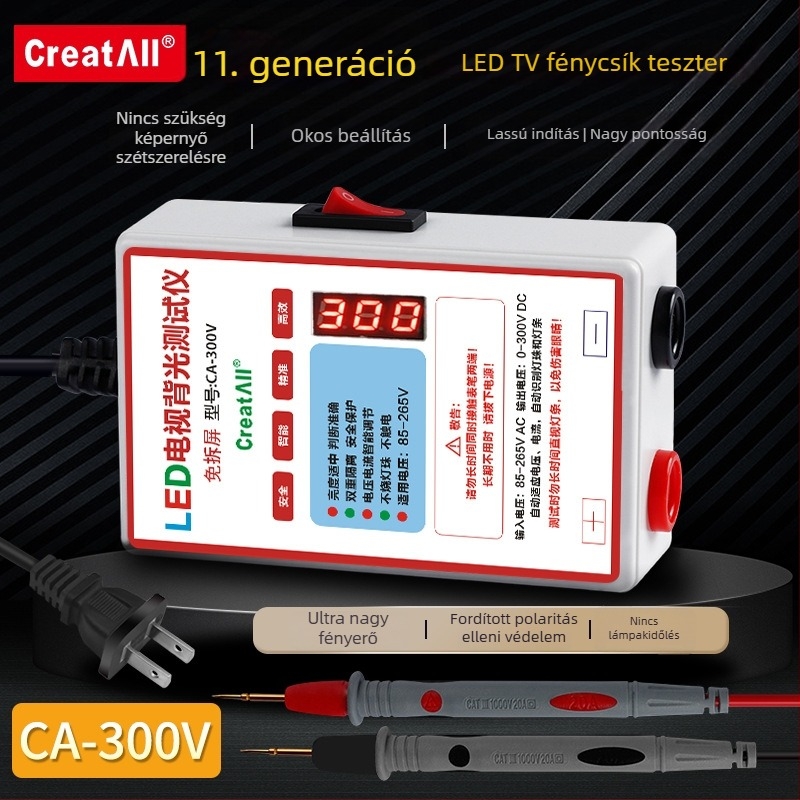300V LED TV fénycsík teszter — kiváló pontosságú LED-tester LED-diódák vizsgálatára