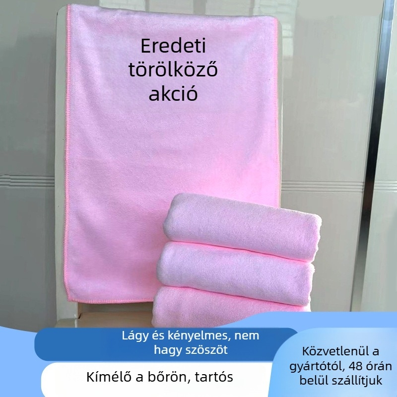 Ultra-finom rostból készült fürdő- és arc törölköző, nedvszívó, egyszerű szövés, 80–100 g, 32 szál