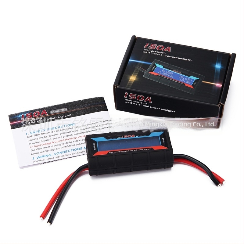 150A többfunkciós teljesítménymérő RC modellekhez, méri az áramerősséget, a feszültséget és a kapacitást, akkumulátor-tesztelő