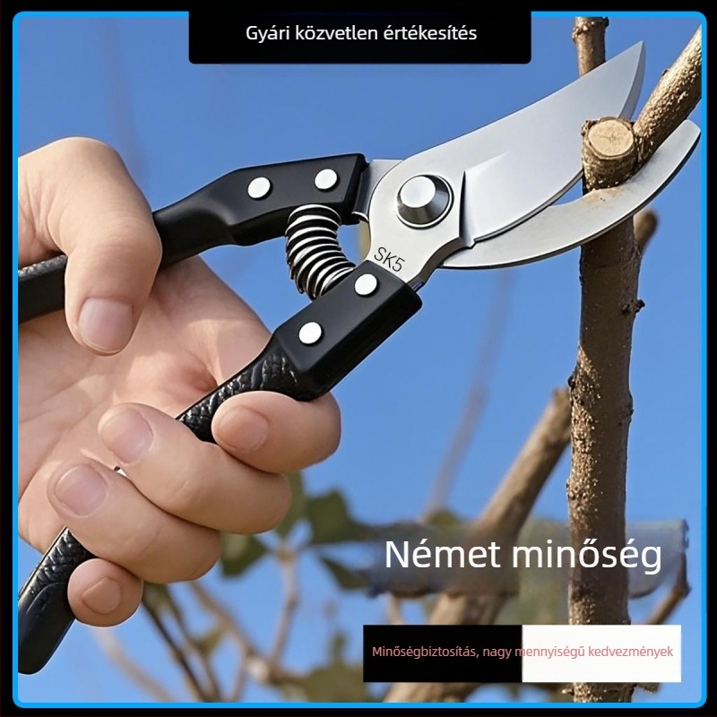 SK5 magas széntartalmú acél metszőolló vastag ágakhoz, kerthez és gyümölcsfákhoz, erős professzionális metsző eszköz