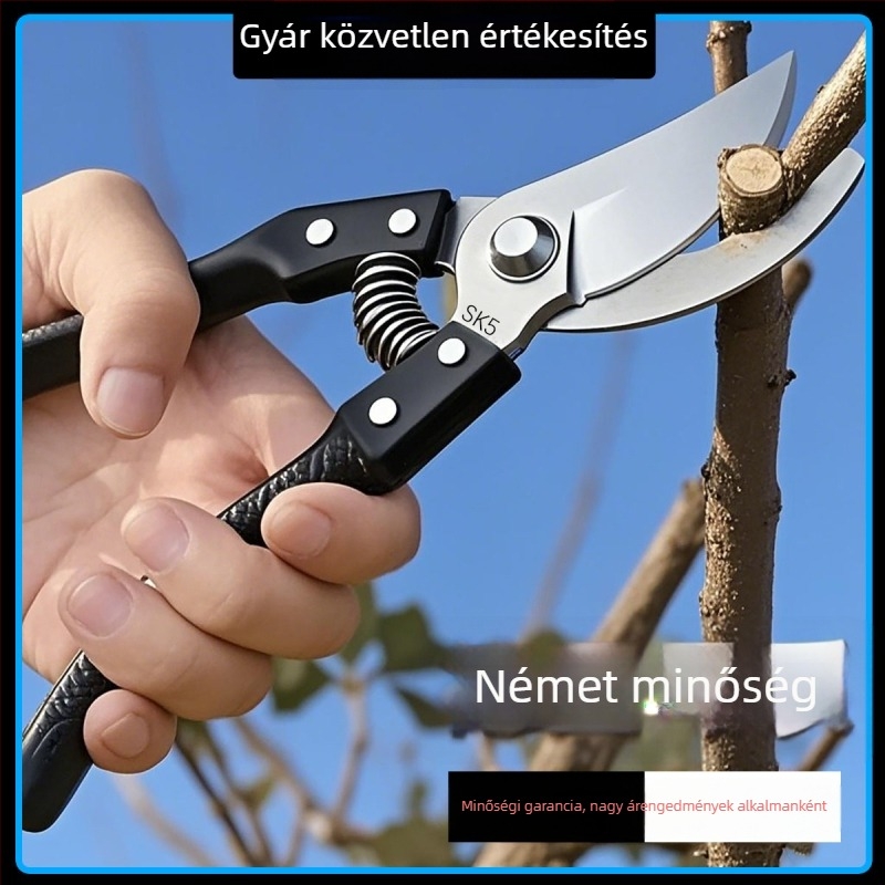 SK5 magas széntartalmú acél metszőolló vastag ágakhoz, kerthez és gyümölcsfákhoz, erős professzionális metsző eszköz