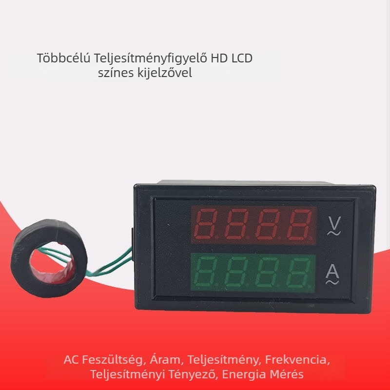 DL69-2042 AC feszültség- és árammérő digitális kijelzővel, dupla kijelző, 220/380 V, 100 A