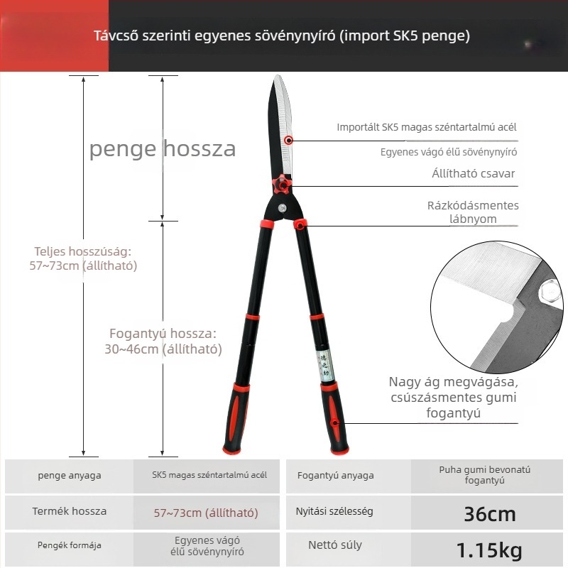 CPAI kertészeti olló – fűnyírásra, sövényre és ágak vágására