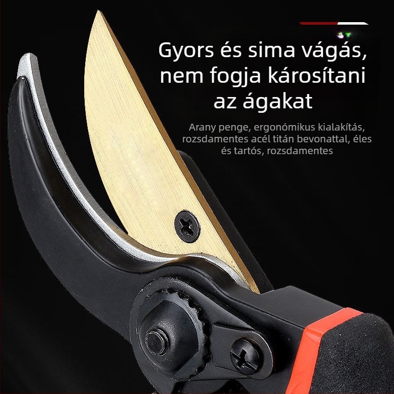 Linlang kerti metszőollók gyümölcsfákhoz és ágakhoz, virágmetsző ollók, gyümölcs szedésére szolgáló ollók