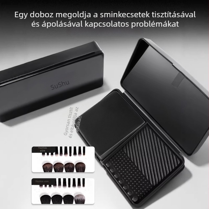 Lychee Tree sminkecset tisztító eszköz mini mosódeszkával és illóolajos szappannal