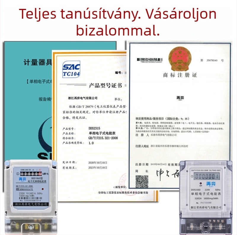 Otthoni 220V-os energiamérő, magas pontosságú intelligens mérő