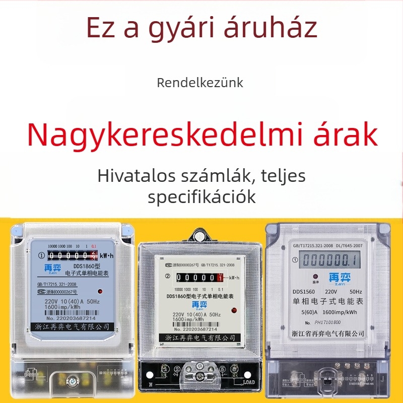 Otthoni 220V-os energiamérő, magas pontosságú intelligens mérő