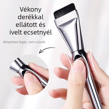 Alapozó ecset — ultra vékony sík fej, szintetikus szálak, fa nyél, hosszú nyél