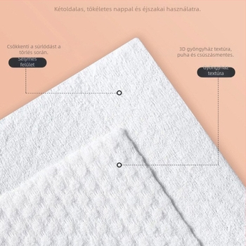 Kozmetikai pamut arctisztító kendők, egyszer használatos, növényi rostokból, tisztítás, 1 réteg, 200 db