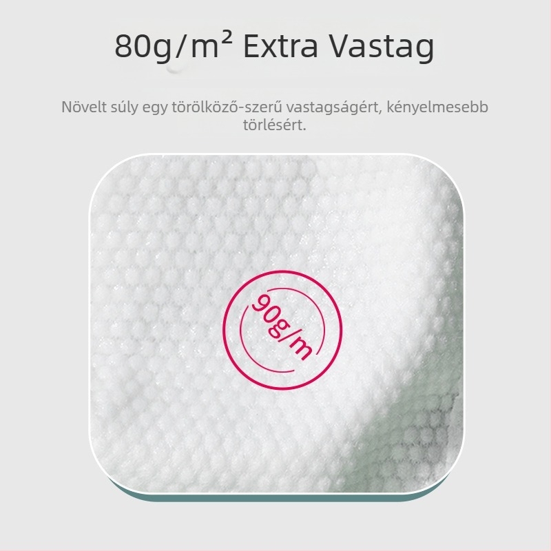 Kozmetikai pamut arctisztító kendők, egyszer használatos, növényi rostokból, tisztítás, 1 réteg, 200 db