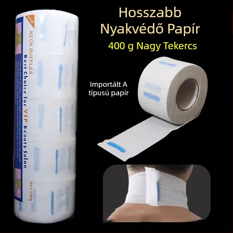 Egyszer használatos nyakvédő papír fodrászathoz, megakadályozza a haj töredezését és a haj nyakra esését