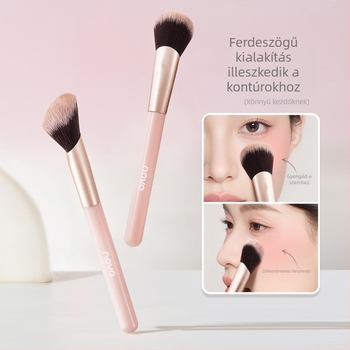 Novo szögletes pirosító ecset, nylon sörtékkel, finom és puha textúra, erős púderfelvételi képesség