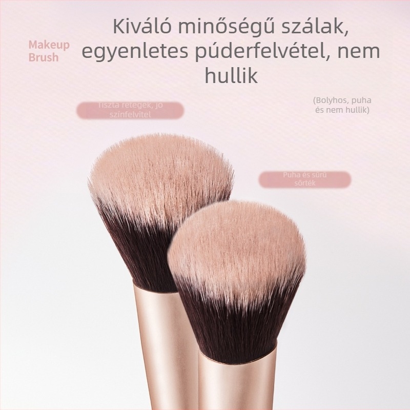 Novo szögletes pirosító ecset, nylon sörtékkel, finom és puha textúra, erős púderfelvételi képesség
