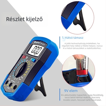 HoldPeak HP-4070L digitális multiméter kapacitás, ellenállás és induktivitás mérésére – LCR mérő