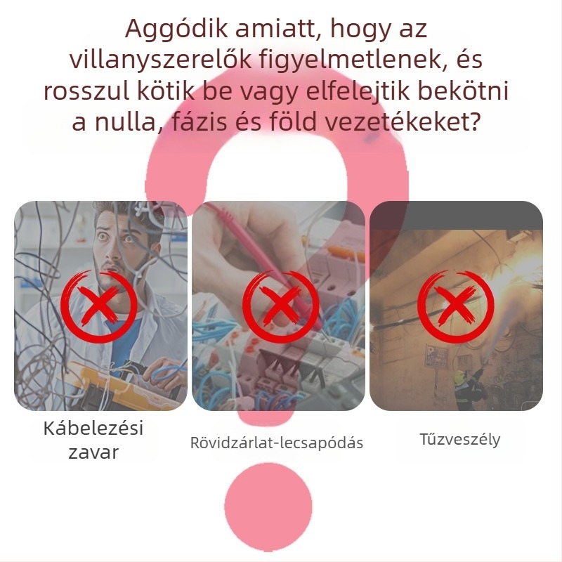 Aljzatteszter áramkör-észleléssel, szivárgásméréssel és multifunkcionális polaritás- és fázisdetektorral