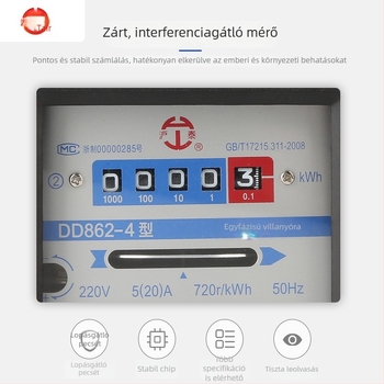 DD862 egyfázisú mechanikus energia-mérő – nagy precizitású