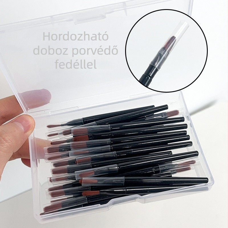 Ajak ecset mesterséges rostával, dobozos készlet, 30 darab, műanyag nyél, teljes hossz 7,5 cm