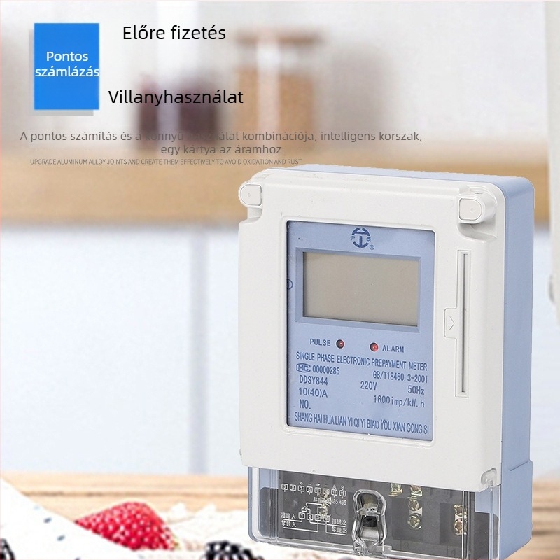 Egyfázisú intelligens kártyás előre fizetett villanymérő klímás szobákhoz