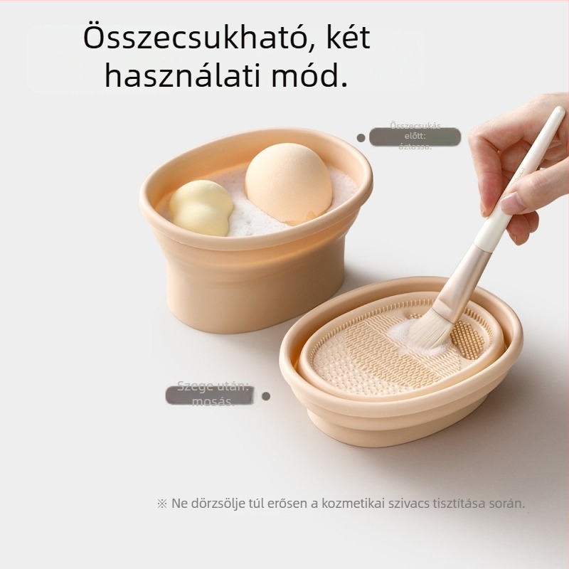 FaSoLa sminkecsetek tisztító tál integrált mosási és szárítási rendszerrel – kíméletes a szőrszálakhoz