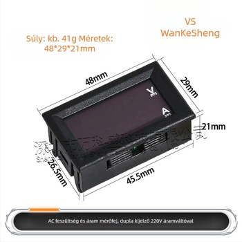 AC 60-500V kéttáblás feszültség- és árammérő modul, 10A/50A/100A, 220V, transzformátorral