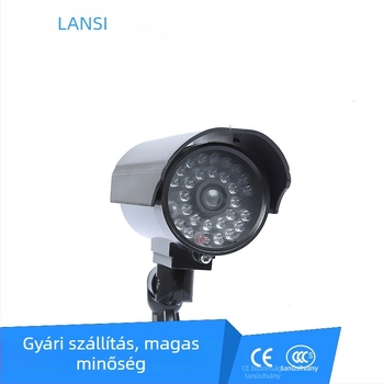 Kültéri hamis felügyeleti kamera pisztoly formájú, villogó fény, 3MP/2K, ABS ház
