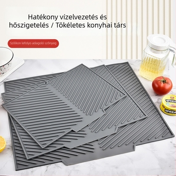JINFEIFAN Szilikon Csúszásmentes Lefolyó Alátét Konyhai Munkalaphoz, Hőszigetelő, Négyszögletes, 2024-es Megjelenés