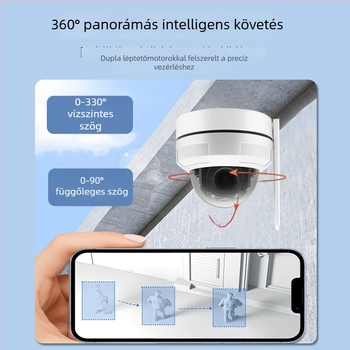 Kültéri robbanásbiztos kupolkamera, 5x optikai zoom, fém ház, kétirányú hang, vezeték nélküli Wi‑Fi megfigyelés
