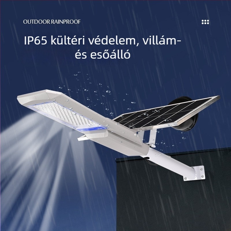 Ocean napelemes utcai lámpa IP65 vízálló, 100W, 6V, 12–16 órás üzemidő