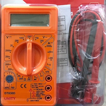 DT-830D buzzerrel ellátott digitális multiméter, kompakt kézi készülék, LCD kijelző