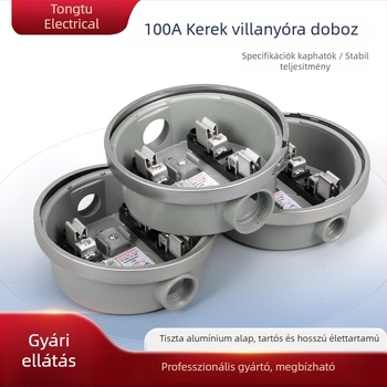 100A körkörös mérőalap, tiszta alumíniumból, plug-in típusú