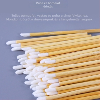 Egyszer használatos bambusz ajak ecset, fa nyéllel, hordozható