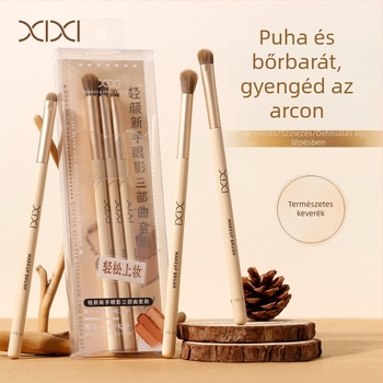 Xixi szemhéjfesték ecset készlet, 3 darab műszálas ecset, dobozos csomagolás, XS-21 nyél