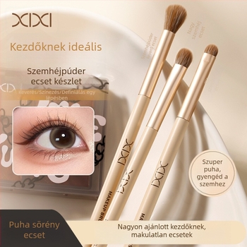 Xixi szemhéjfesték ecset készlet, 3 darab műszálas ecset, dobozos csomagolás, XS-21 nyél