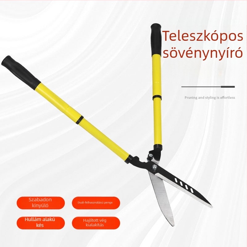 Kerti metszőolló visszahúzható kivitelben – ágak és sövény metszésére – Respecting
