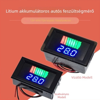 Általános Li-ion akkumulátor teljesítménymérő elektromos járművekhez 12V–72V