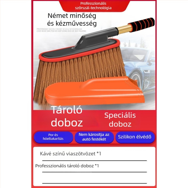 Autó wax kefé; ötvözet nyél; pamut sörték; Mayrich márka; magáncímke és testreszabás elérhető