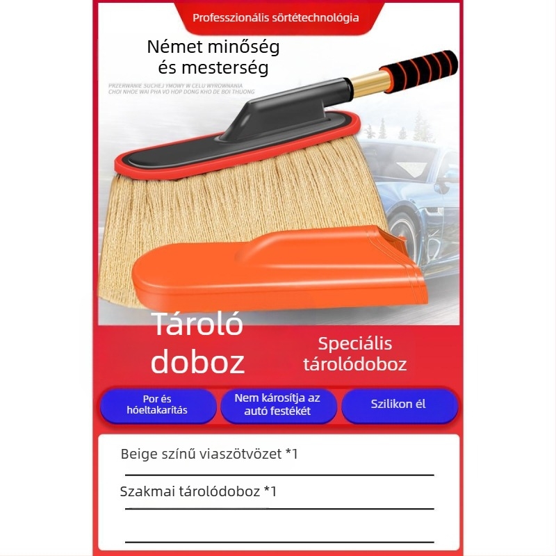 Autó wax kefé; ötvözet nyél; pamut sörték; Mayrich márka; magáncímke és testreszabás elérhető